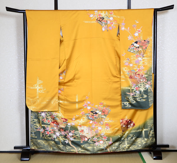 Long-sleeved kimono 6 items set / Furisode / FK#1055