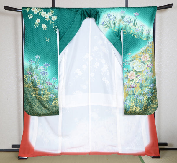 Long-sleeved kimono 6 items set / Furisode / FK#1-585