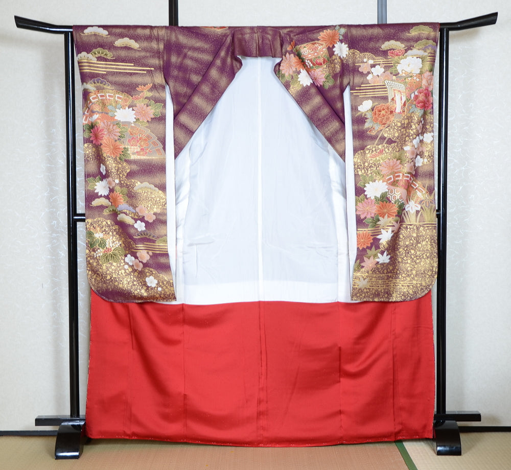 Long-sleeved kimono 6 items set / Furisode / FK#1-683