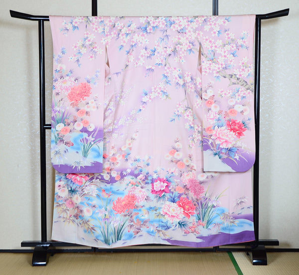 Long-sleeved kimono 6 items set / Furisode / FK#1-382
