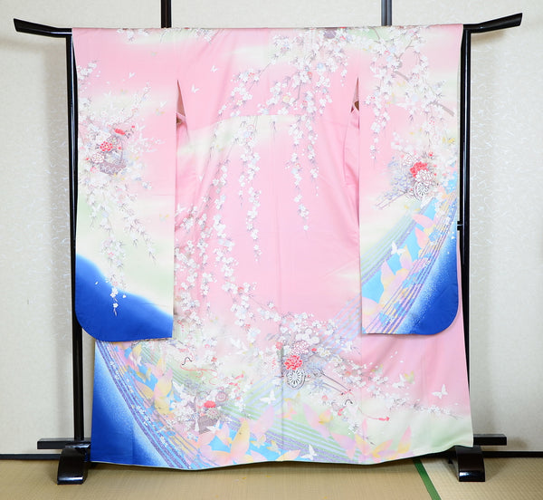 Long-sleeved kimono 6 items set / Furisode / FK#1132