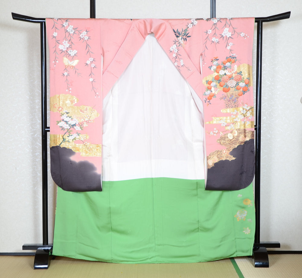 Long-sleeved kimono 6 items set / Furisode / FK#1-722