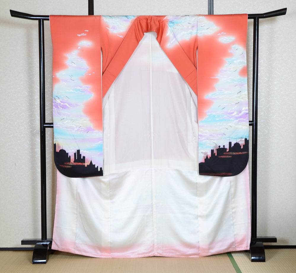 Long-sleeved kimono 6 items set / Furisode / FK#1-570