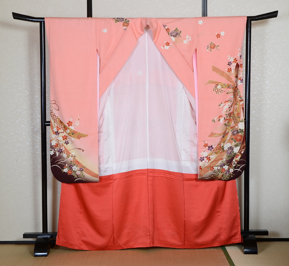 Long-sleeved kimono 6 items set / Furisode / FK#1-845