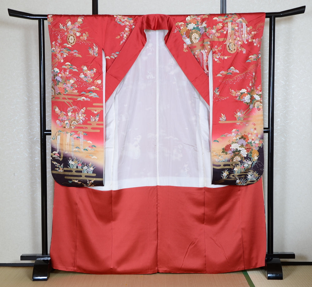 Long-sleeved kimono 6 items set / Furisode / FK#1-707