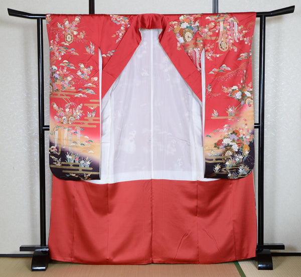 Long-sleeved kimono 6 items set / Furisode / FK#1-707