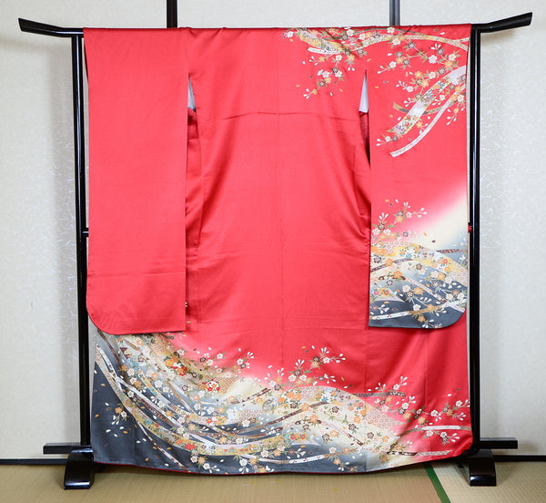 Long-sleeved kimono 6 items set / Furisode / FK#1041