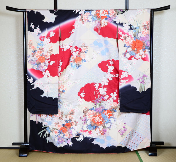 Long-sleeved kimono 6 items set / Furisode / FK#1-380