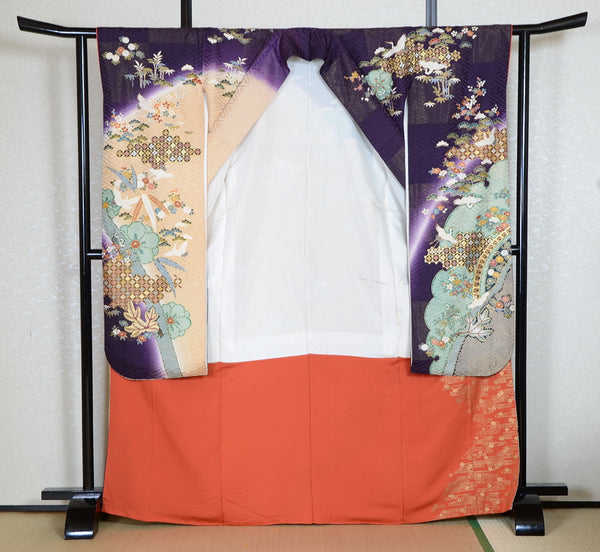 Long-sleeved kimono 6 items set / Furisode / FK#1-738