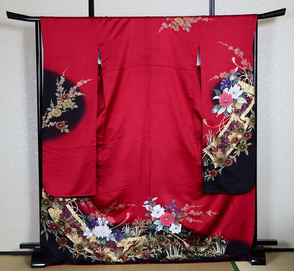 Long-sleeved kimono 6 items set / Furisode / FK#1-227