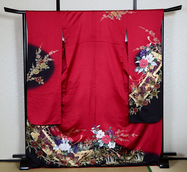 Long-sleeved kimono 6 items set / Furisode / FK#1-227