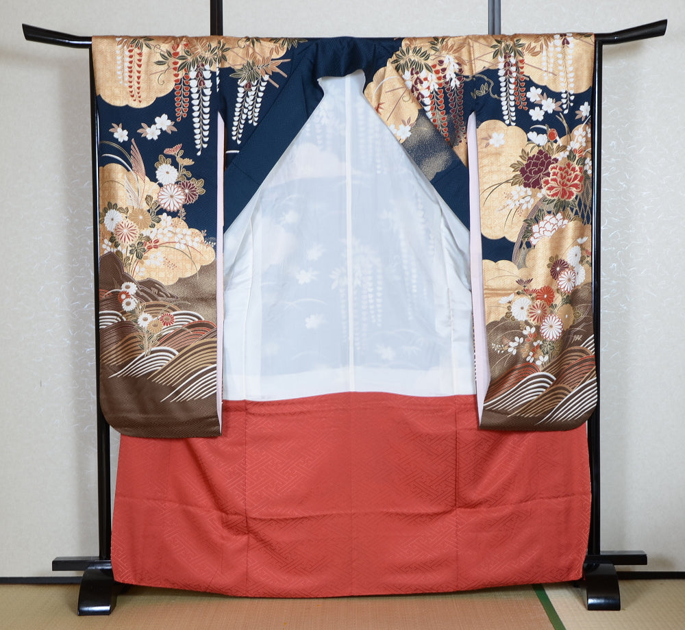 Long-sleeved kimono 6 items set / Furisode / FK#1-768