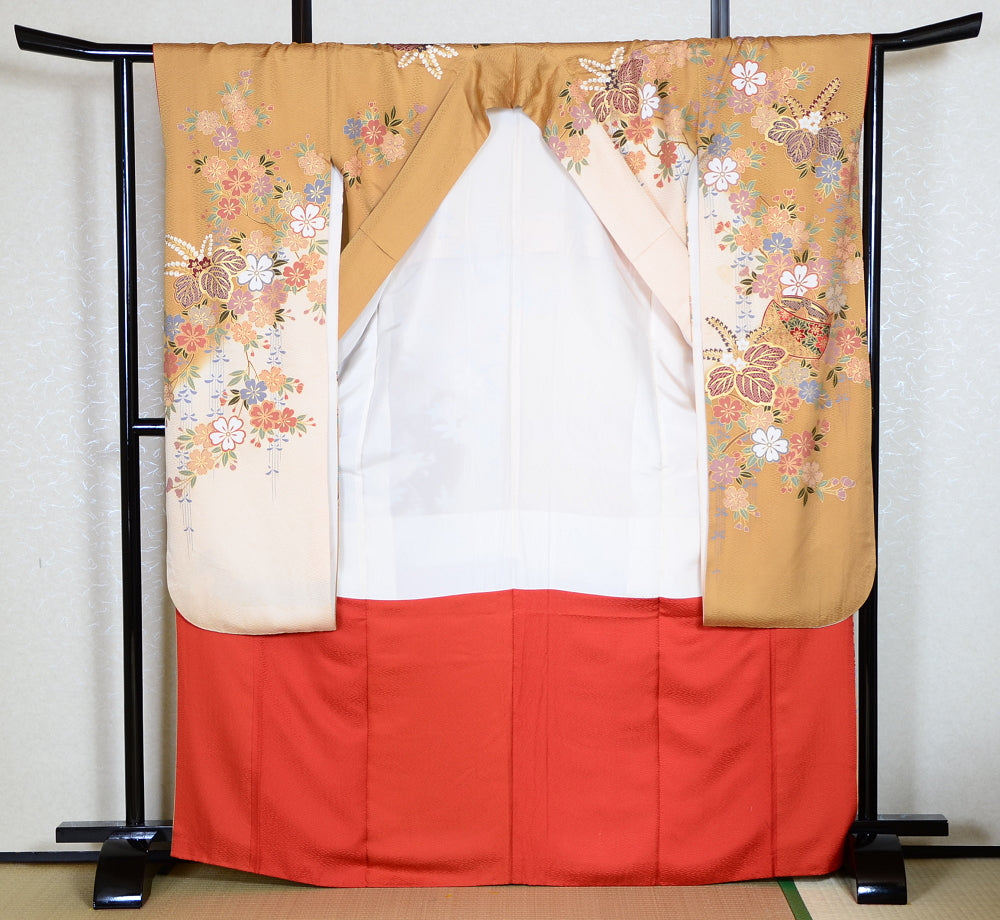 Long-sleeved kimono 6 items set / Furisode / FK#1-321