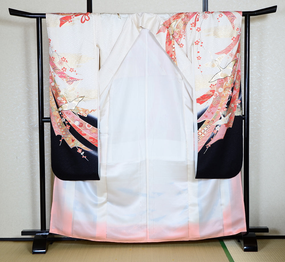 Long-sleeved kimono 6 items set / Furisode / FK#1184