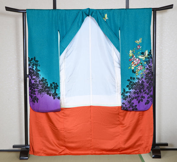 Long-sleeved kimono 6 items set / Furisode / FK#1049