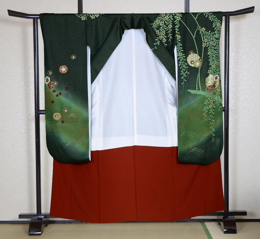 Long-sleeved kimono 6 items set / Furisode / FK#1190