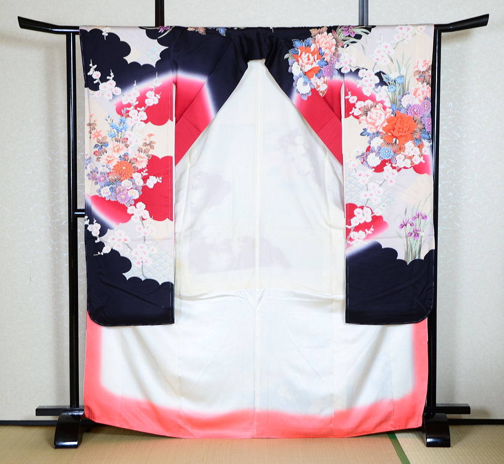 Long-sleeved kimono 6 items set / Furisode / FK#1-380