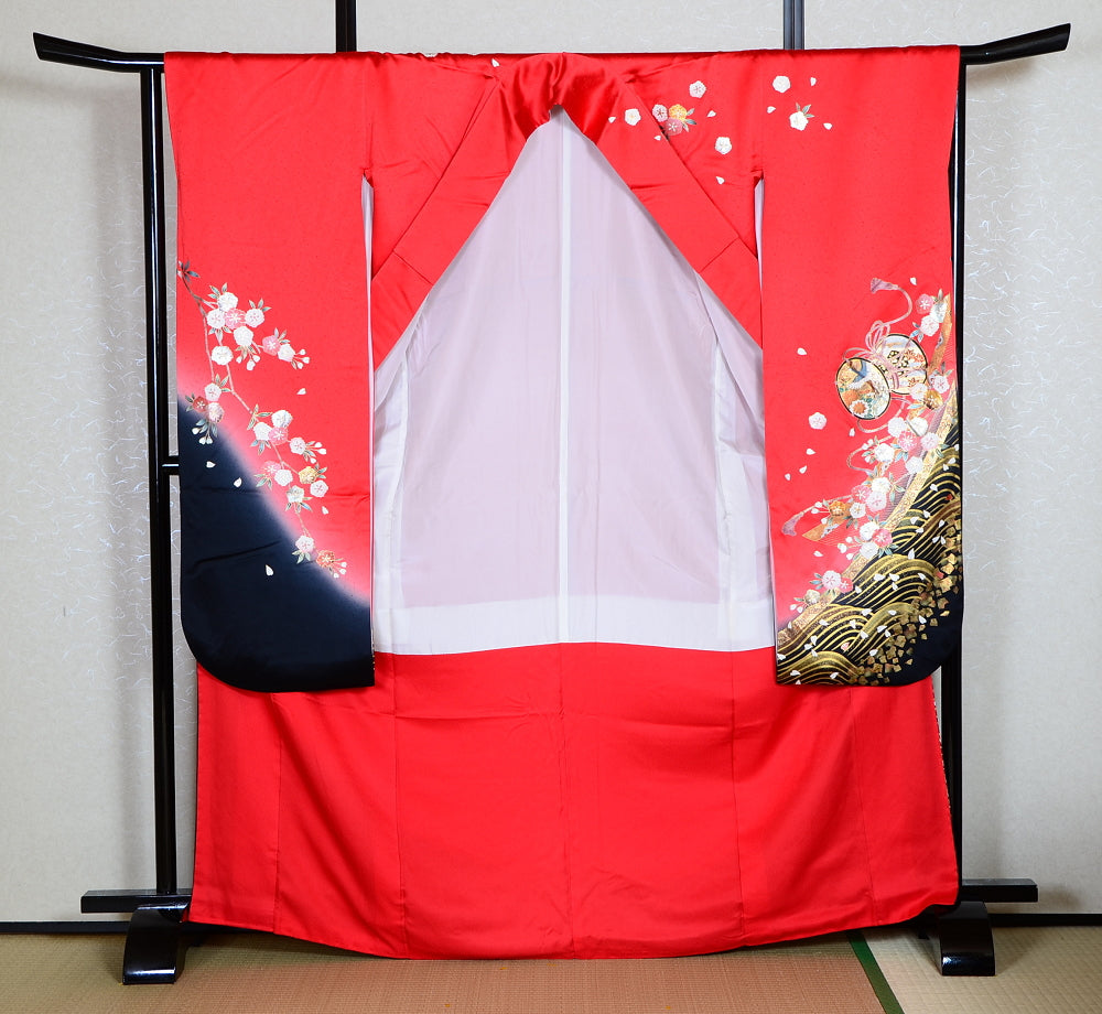 Long-sleeved kimono 6 items set / Furisode / FK#1182