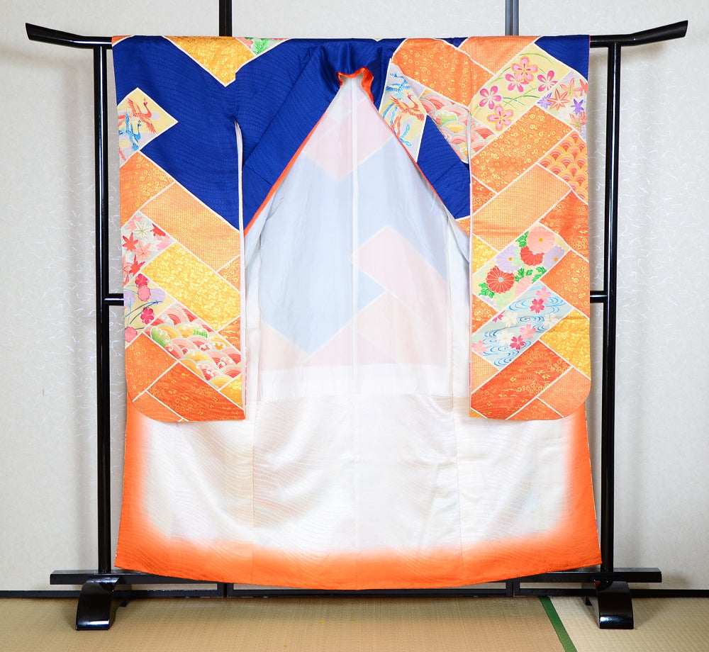 Long-sleeved kimono 6 items set / Furisode / FK#1-374
