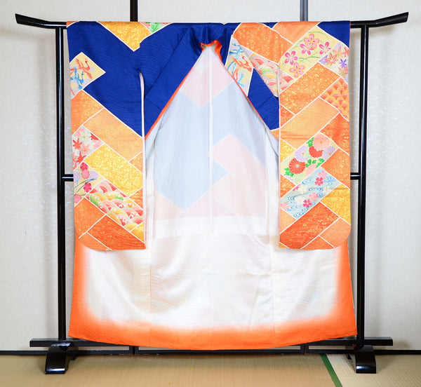 Long-sleeved kimono 6 items set / Furisode / FK#1-374