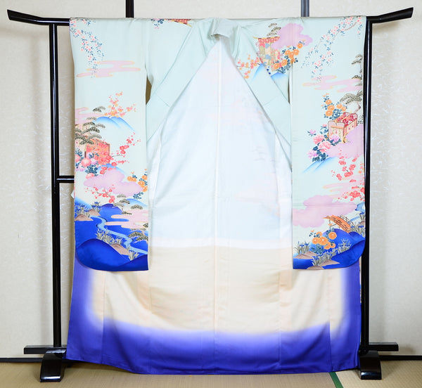 Long-sleeved kimono 6 items set / Furisode / FK#1-364