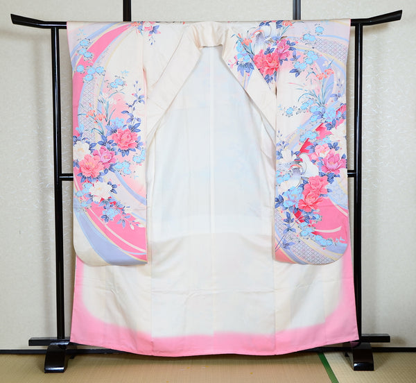 Long-sleeved kimono 6 items set / Furisode / FK#1045