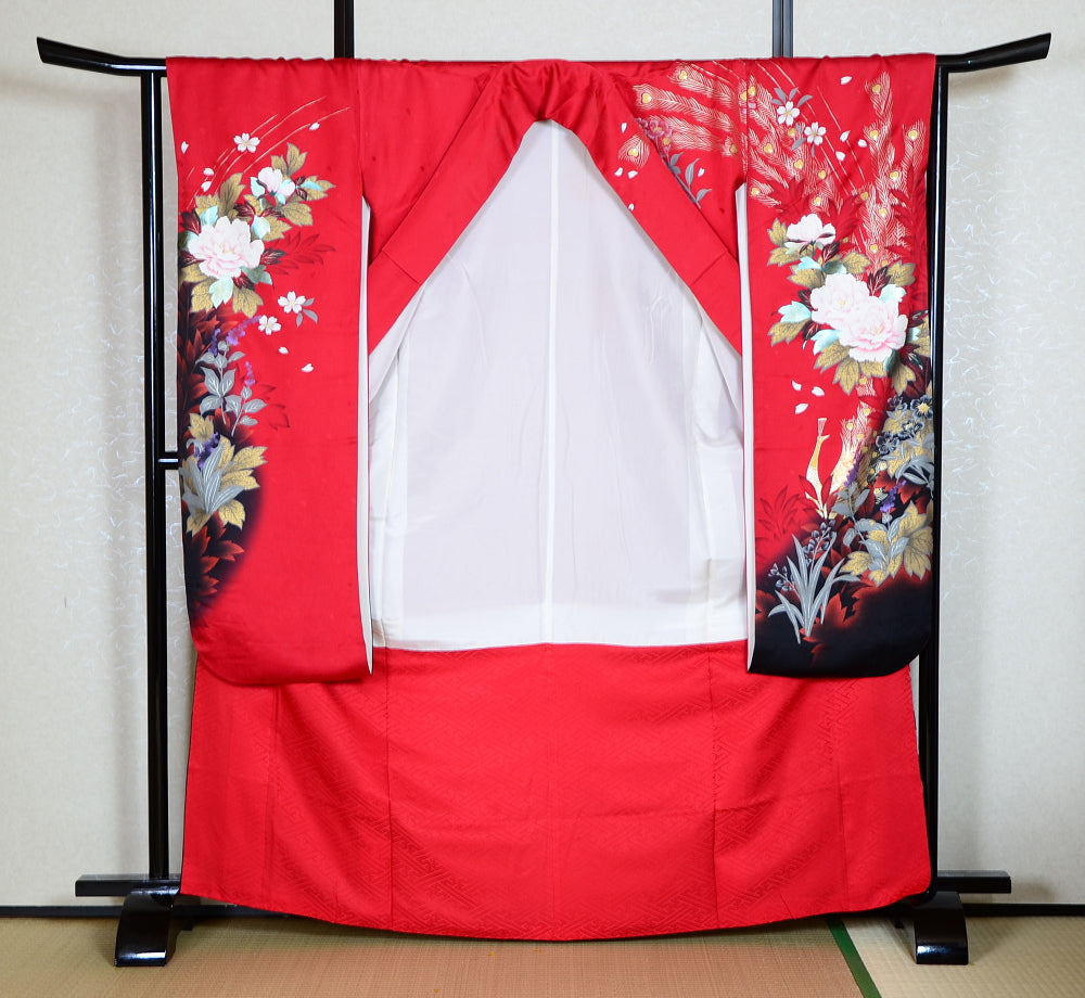 Long-sleeved kimono 6 items set / Furisode / FK#1-369