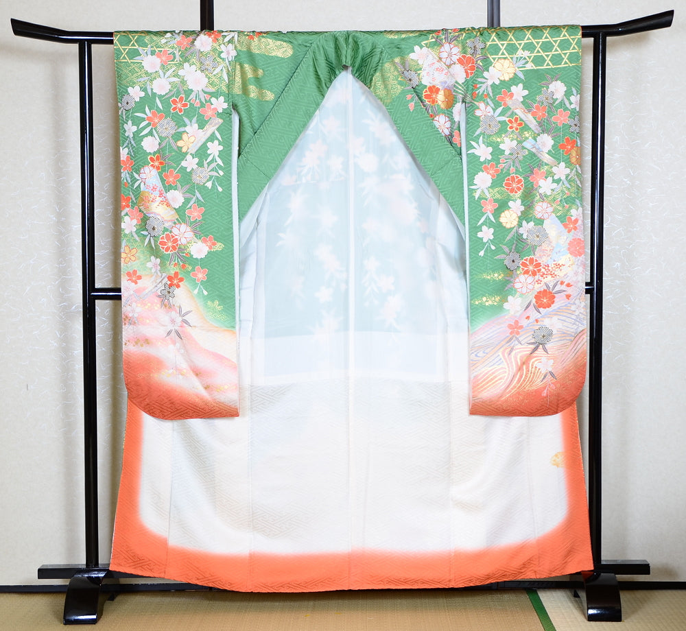 Long-sleeved kimono 6 items set / Furisode / FK#1-316