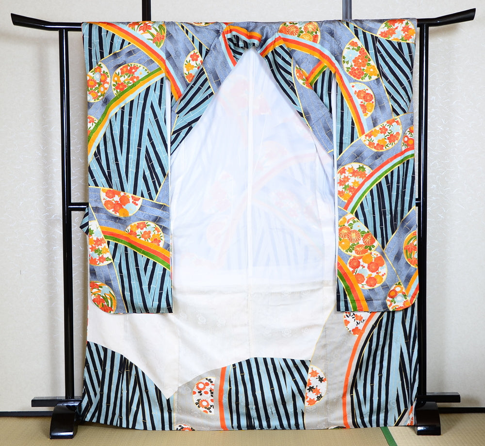 Long-sleeved kimono 6 items set / Furisode / FK#1-242