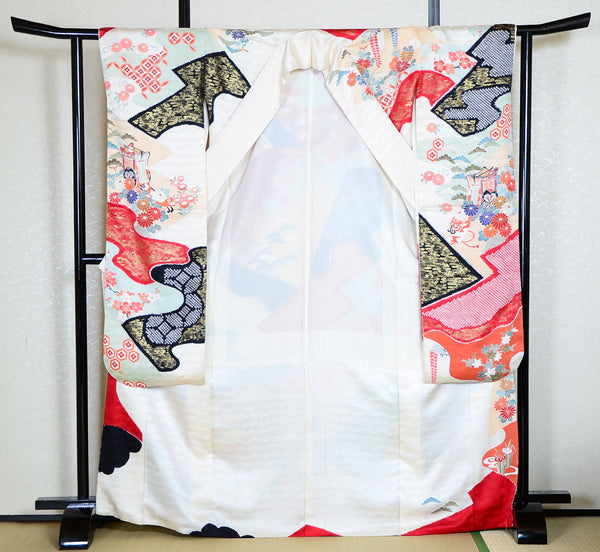 Long-sleeved kimono 6 items set / Furisode / FK#1-313