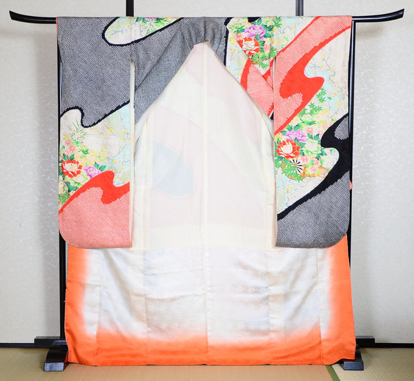 Long-sleeved kimono 6 items set / Furisode / FK#817