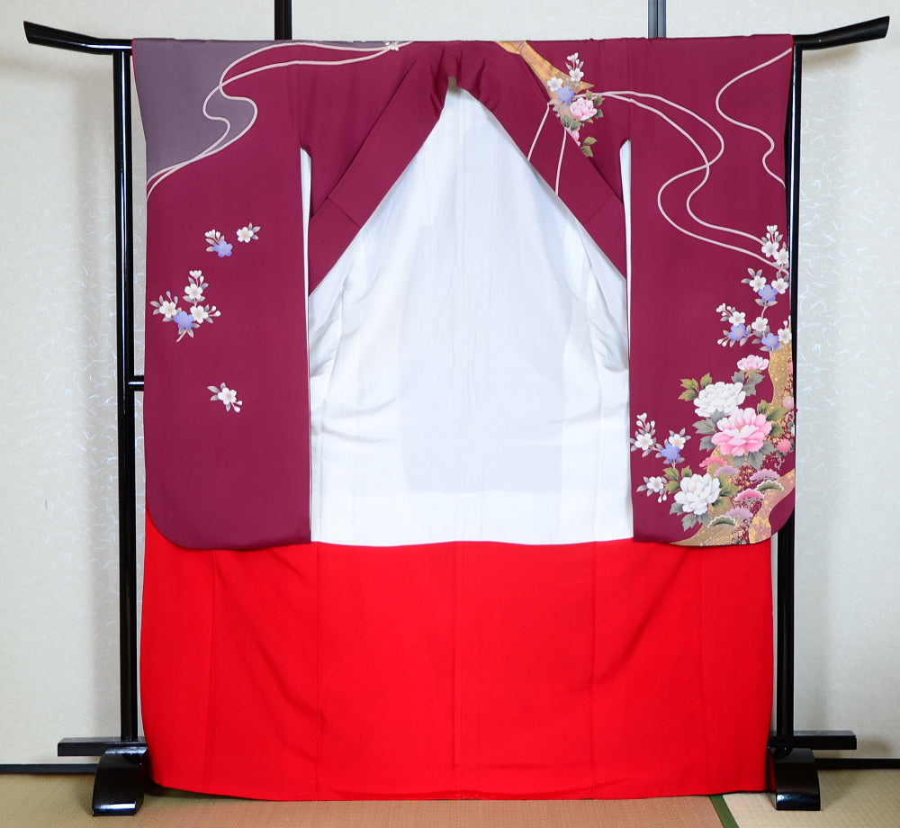 Long-sleeved kimono 6 items set / Furisode / FK#1-362