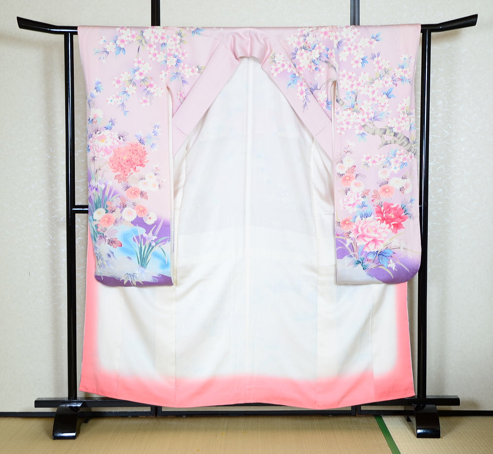 Long-sleeved kimono 6 items set / Furisode / FK#1-382