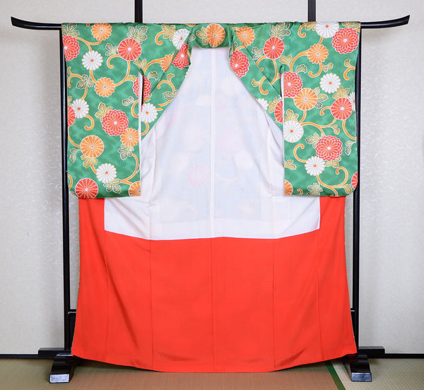 Long-sleeved kimono 6 items set / Furisode / FK#658