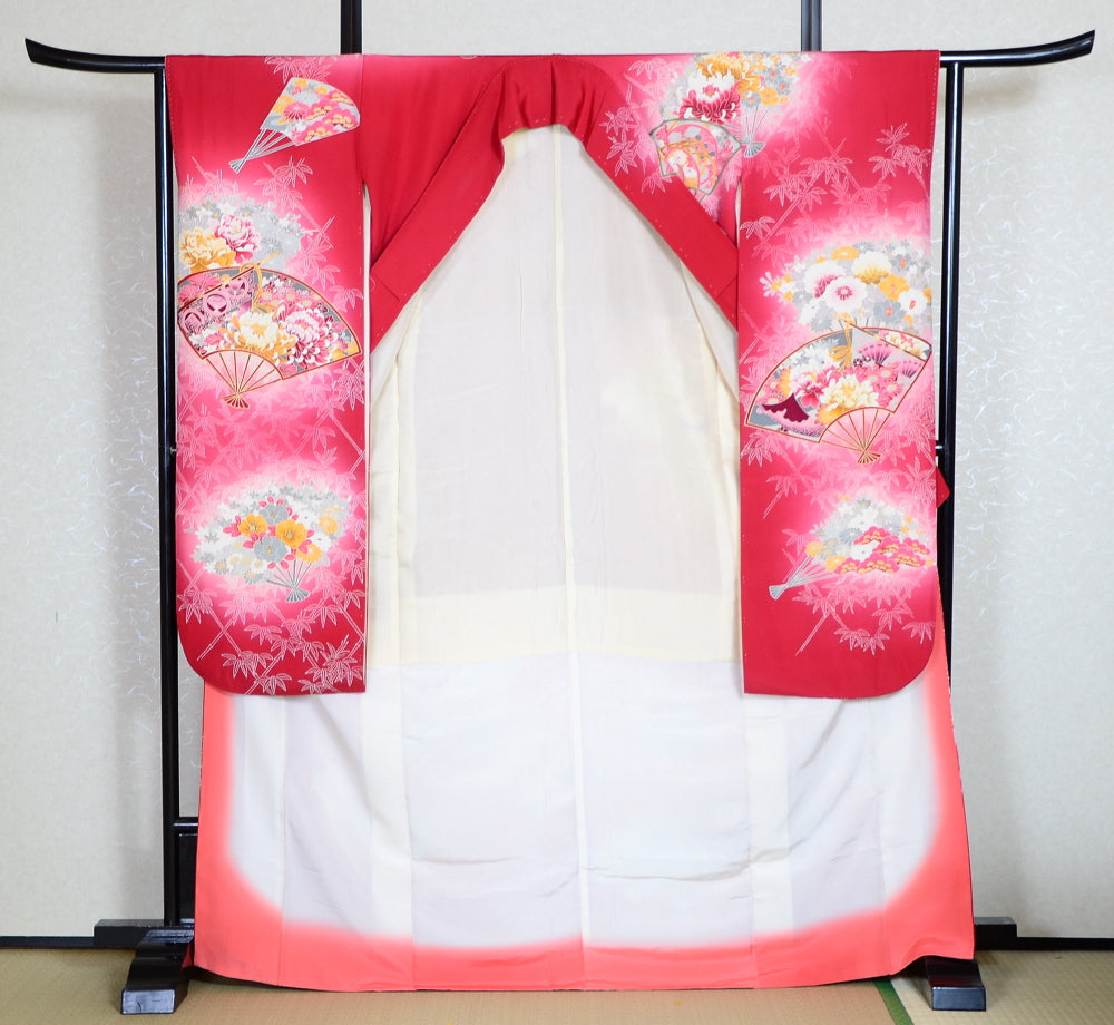 Long-sleeved kimono 6 items set / Furisode / FK#820