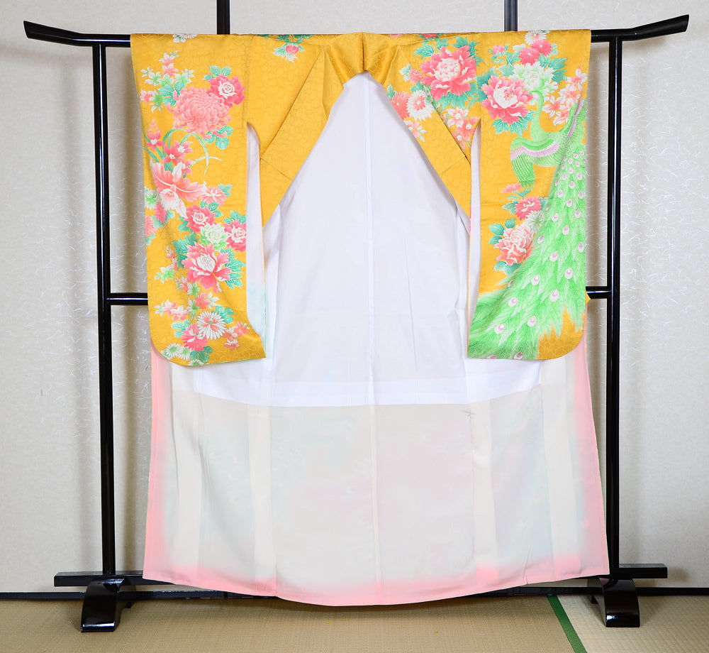 Long-sleeved kimono 6 items set / Furisode / FK#938
