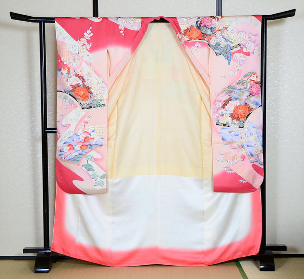 Long-sleeved kimono 6 items set / Furisode / FK#1193