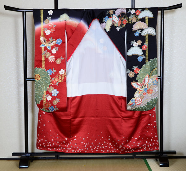 Long-sleeved kimono 6 items set / Furisode / FK#1-234