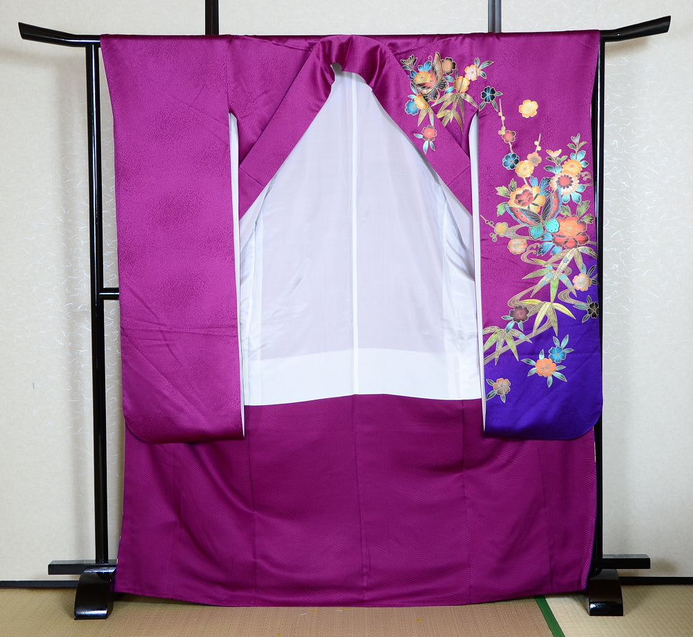 Long-sleeved kimono 6 items set / Furisode / FK#1047