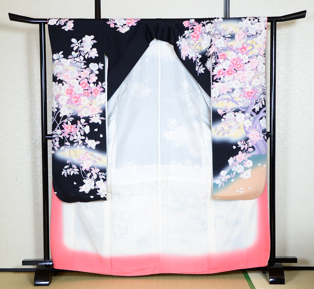 Long-sleeved kimono 6 items set / Furisode / FK#1083