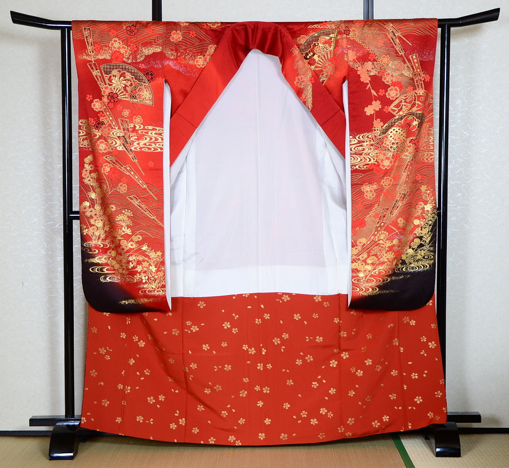 Long-sleeved kimono 6 items set / Furisode / FK#1-365