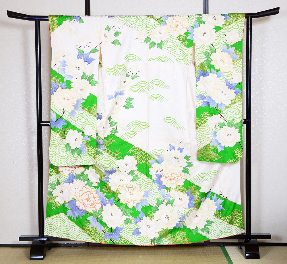 Long-sleeved kimono 6 items set / Furisode / FK#995