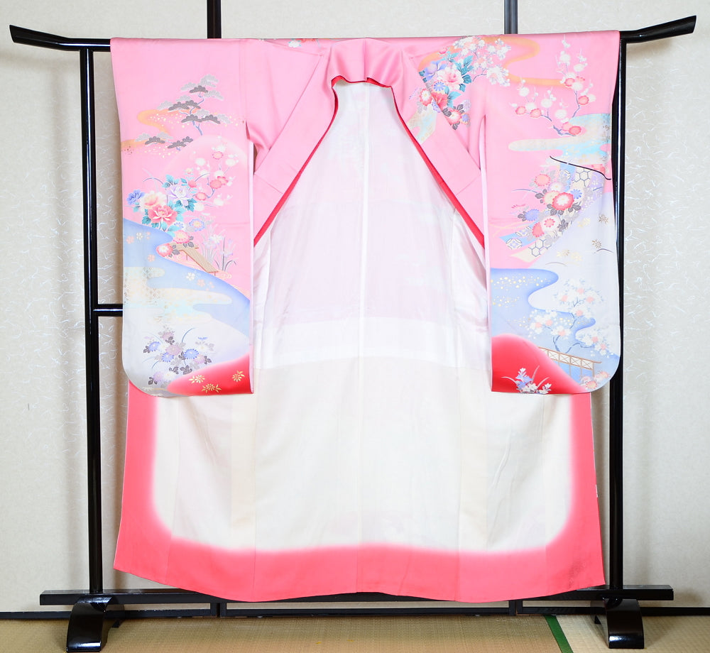 Long-sleeved kimono 6 items set / Furisode / FK#1-324