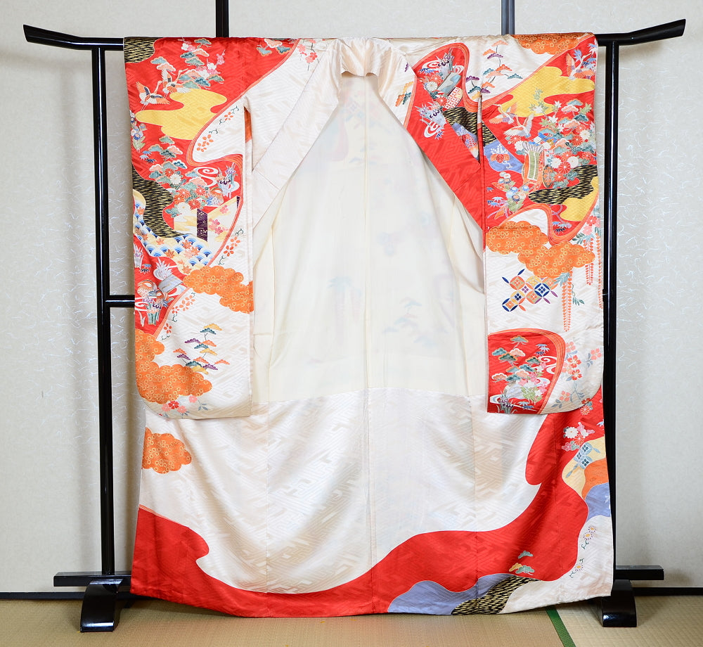 Long-sleeved kimono 6 items set / Furisode / FK#1191