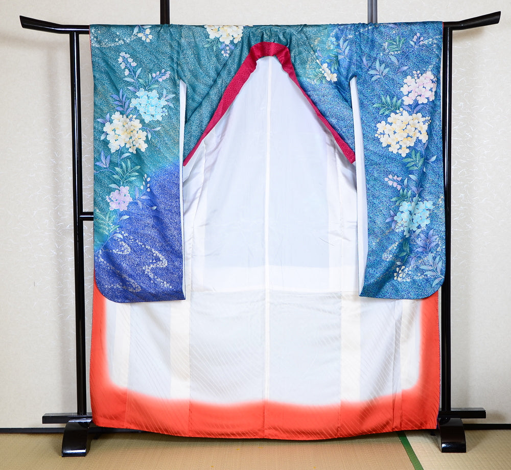 Long-sleeved kimono 6 items set / Furisode / FK#1183