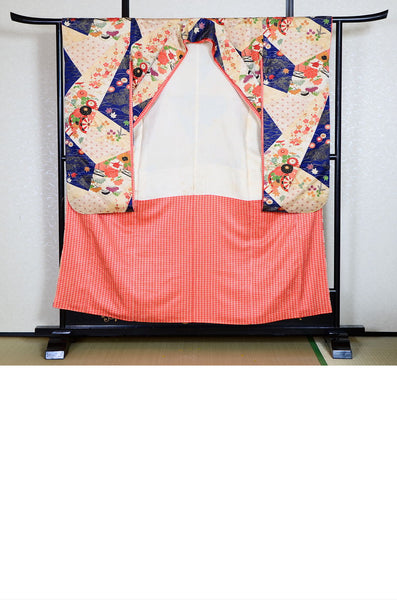 Long-sleeved kimono 6 items set / Furisode / FK#741