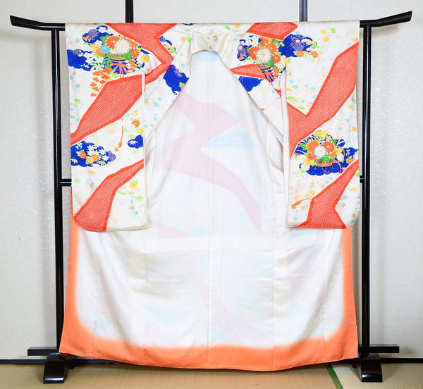 Long-sleeved kimono 6 items set / Furisode / FK#991