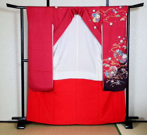 Long-sleeved kimono 6 items set / Furisode / FK#1-373