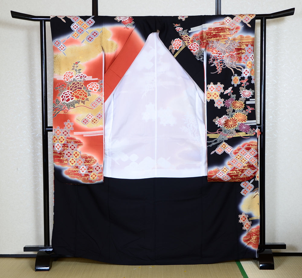 Long-sleeved kimono 6 items set / Furisode / FK#1048