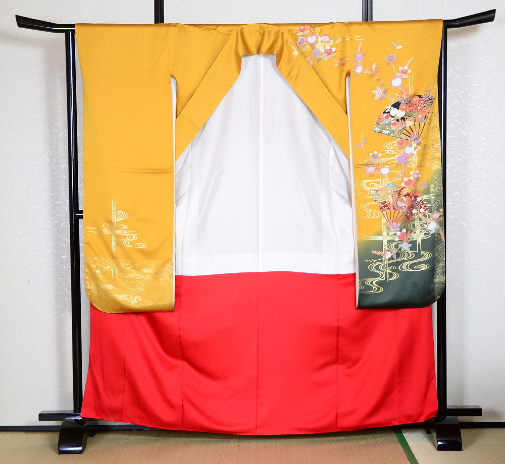 Long-sleeved kimono 6 items set / Furisode / FK#1055
